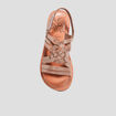 Sandales en cuir couleur bronze fille