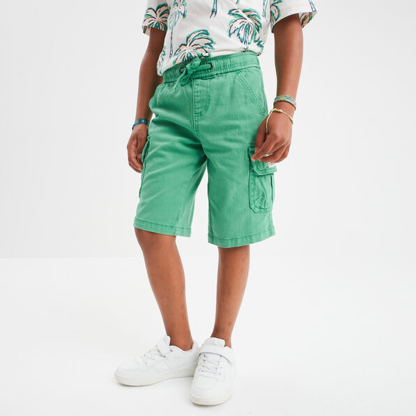 Short cargo vert garçon
