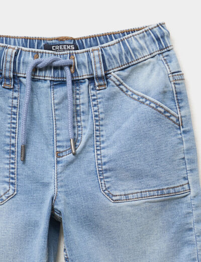 Jeans jogger droit denim double stone garçon
