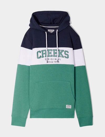Sweat à capuche hoodie Creeks vert homme