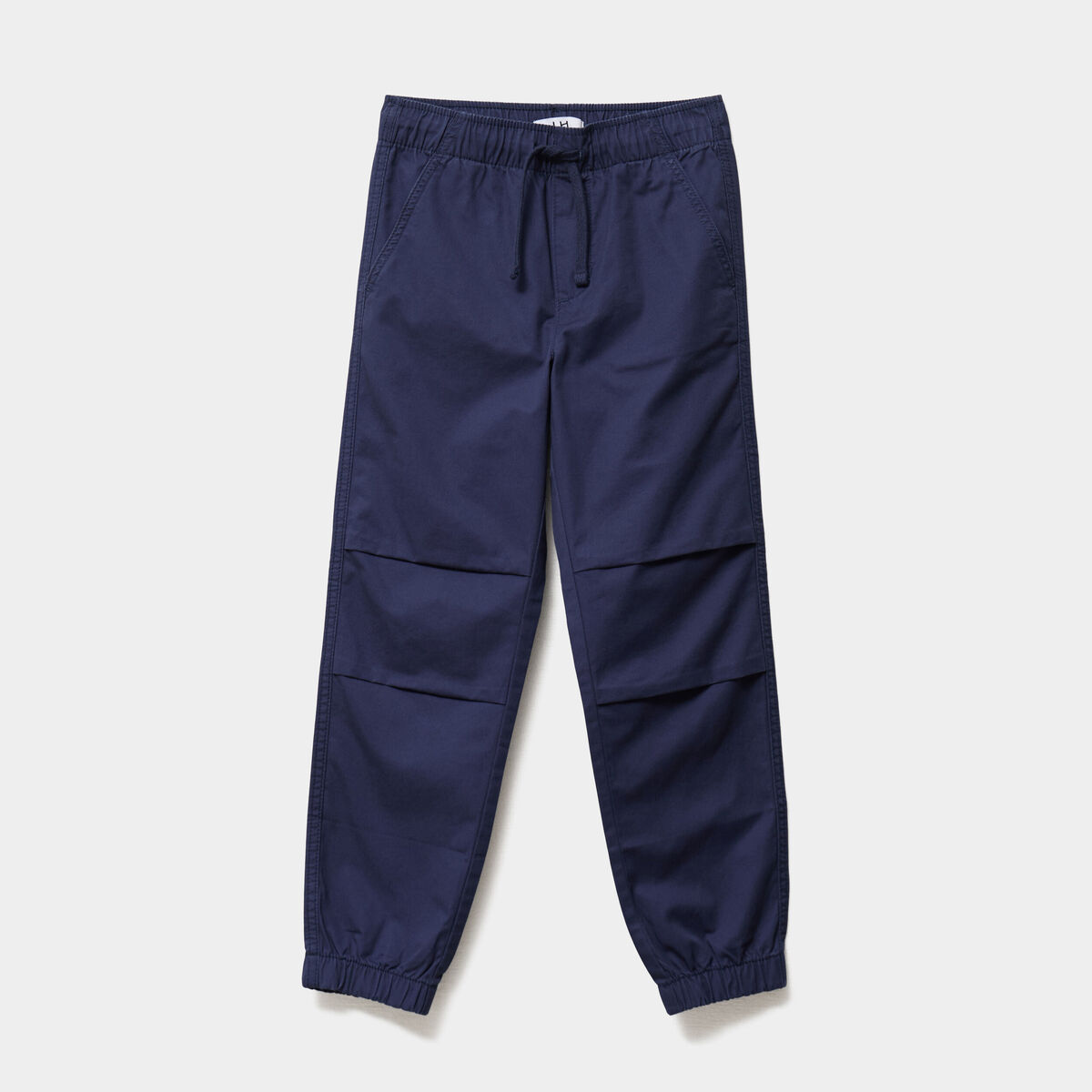 Pantalon battle taille élastiquée coton bleu marine garçon