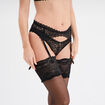 Porte-jarretelles en dentelle noir femme