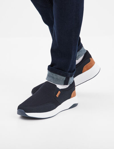 Loafers semelle épaisse bleu homme