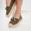 Espadrilles plateformes à boucle Liberto vert kaki femme