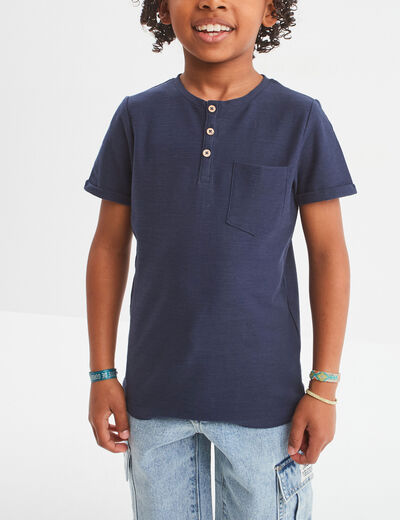 T-shirt manches courtes bleu marine garçon