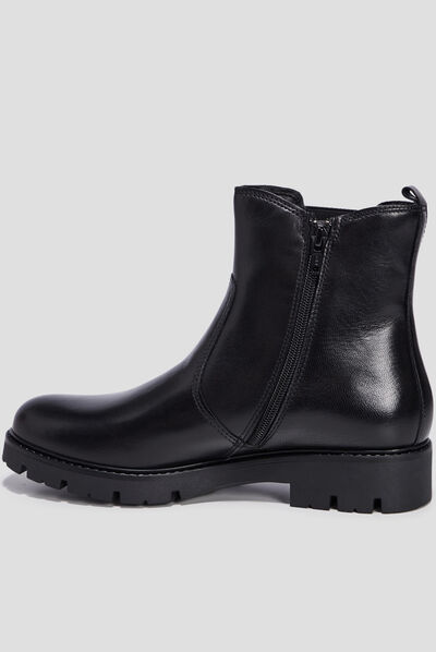 Bottines chelsea en cuir noir fille