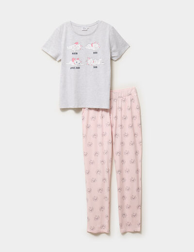 Ensemble pyjama Aristochats Marie gris clair femme