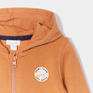 Sweat à capuche zippé marron cognac bébé garçon