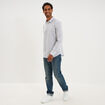 Chemise ajust&eacute;e manches longues multicolore homme