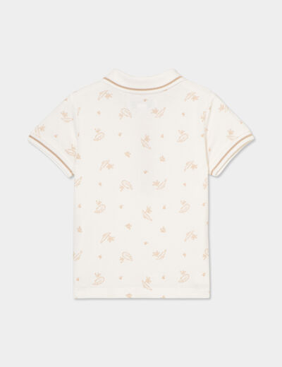 Polo manches courtes coton Creeks ecru bébé garçon