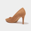 Escarpins &agrave; talons aiguilles camel femme