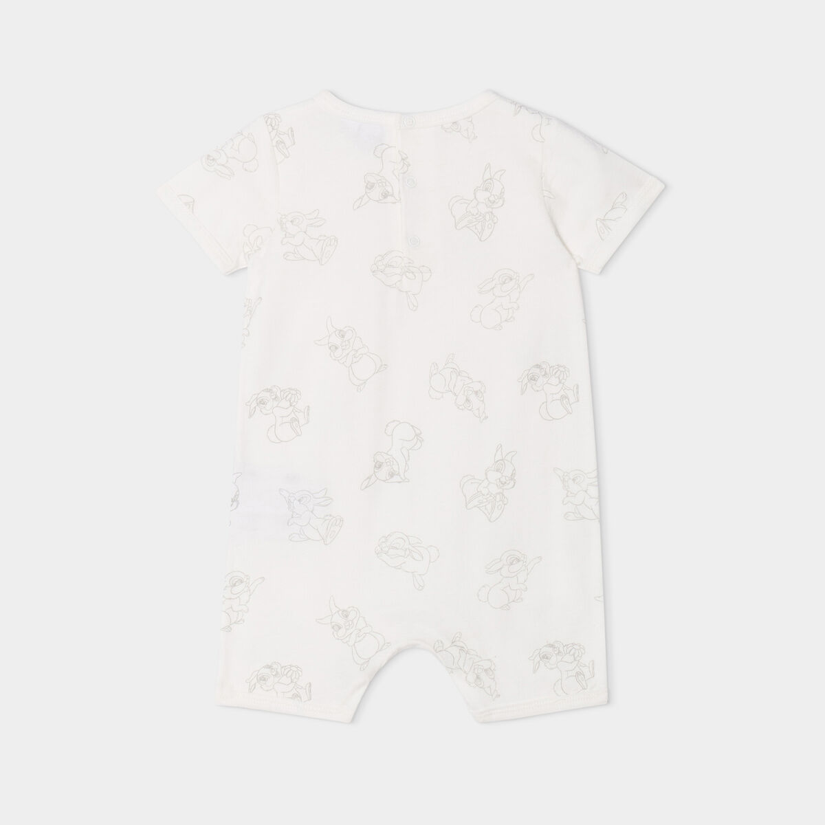 Combinaison manches courtes coton Panpan ivoire bébé garçon