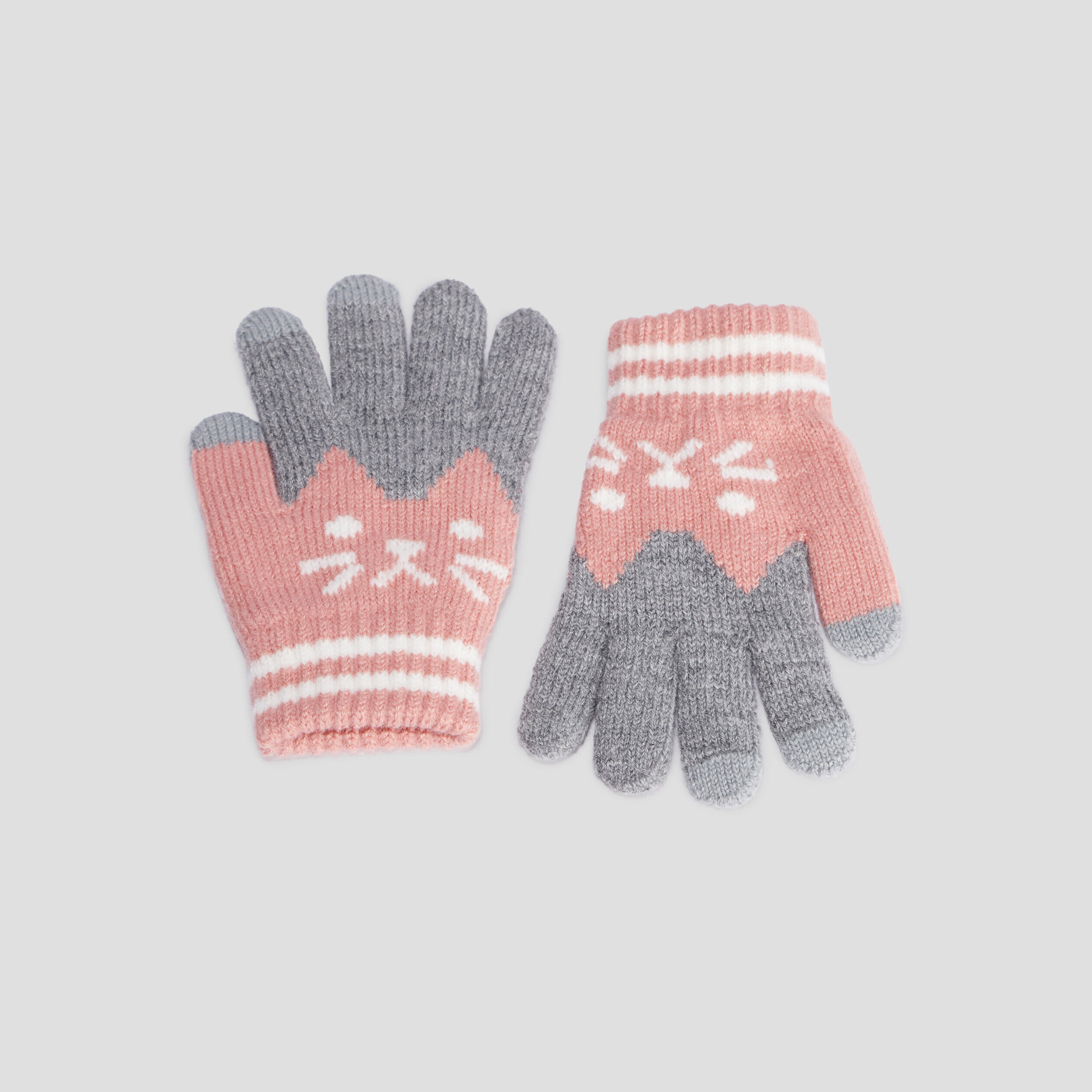 Gants gris clair fille LH