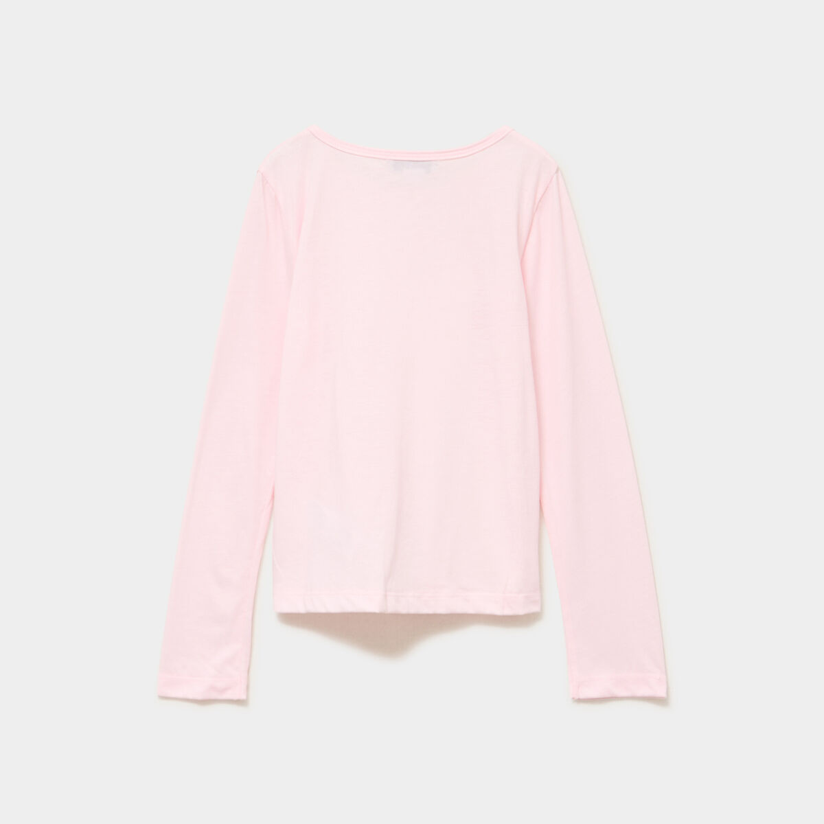 Ensemble pyjama pantalon t-shirt peluche rose poudr&eacute;e fille