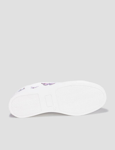 Tennis basses zippées Liberto blanc fille