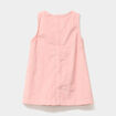 Robe chasuble effet velours c&ocirc;tel&eacute; coton rose poudr&eacute;e b&eacute;b&eacute; fille