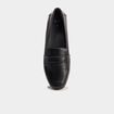 Mocassins bout carré noir femme