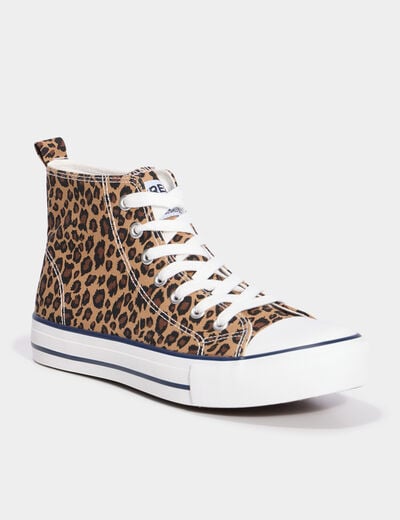 Baskets montantes en toile Creeks marron foncé femme