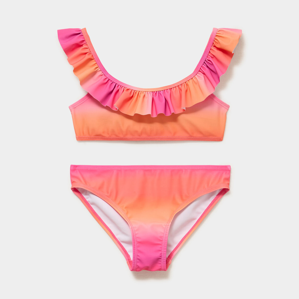 Maillot de bain 2 pi&egrave;ces orange fille