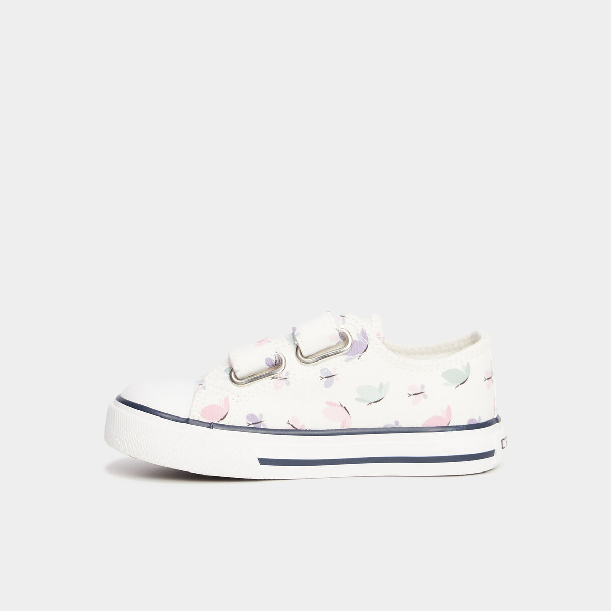 Tennis basses bout renforc&eacute; &agrave; scratchs multicolore fille