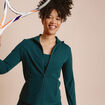 Veste de sport ajust&eacute;e avec fermeture vert canard femme