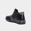 Bottines plates zipp&eacute;es semelles confort noir femme