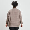 Chemise à carreaux coupe chauve-souris camel femme grande taille