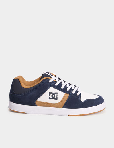 Baskets en cuir antid&eacute;rapantes bleu homme