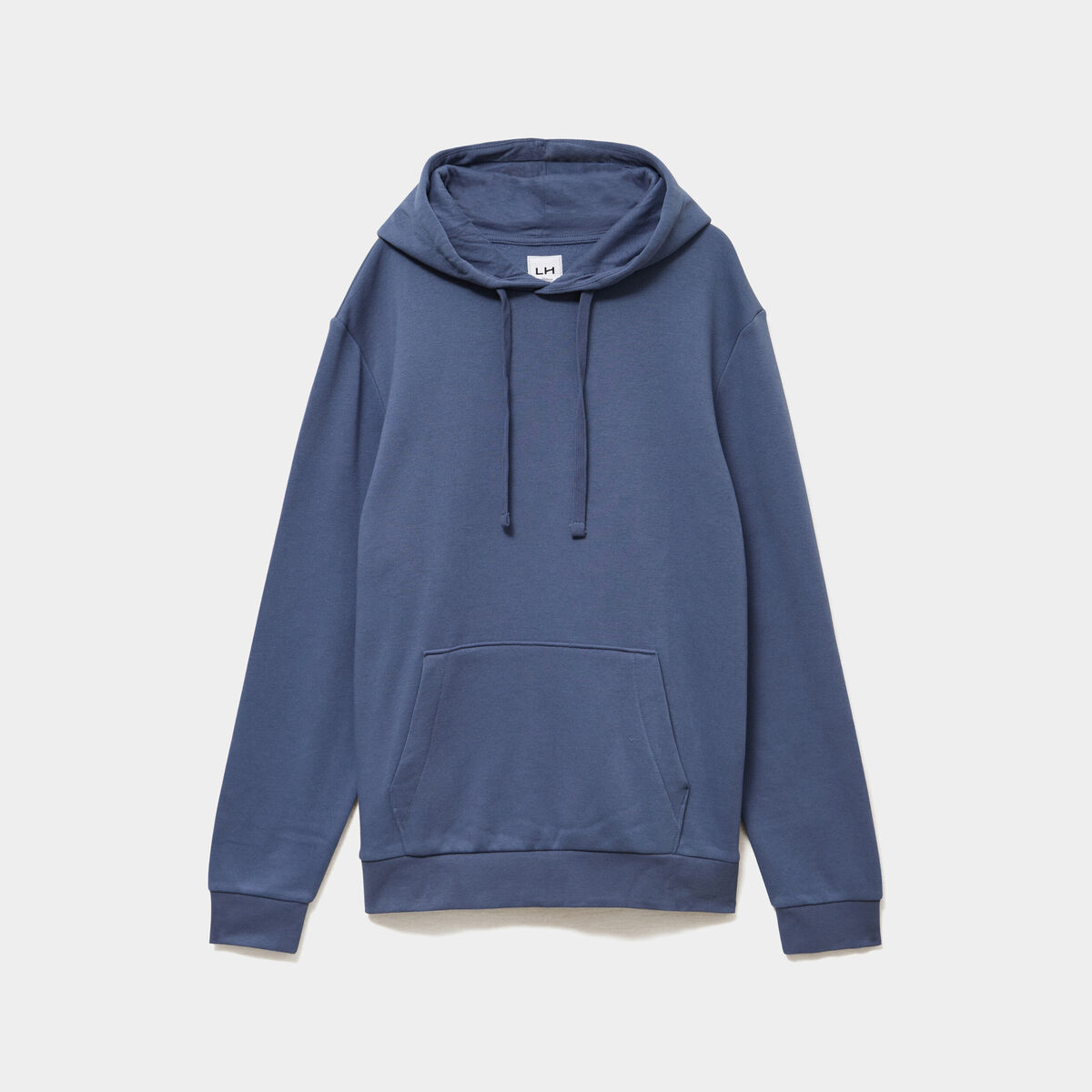 Sweat molleton &agrave; capuche hoodie bleu lavande homme