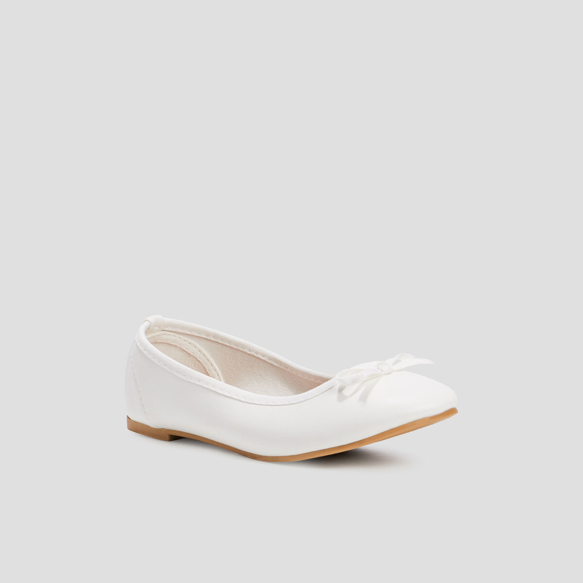 Ballerines irisées à noeud blanc fille