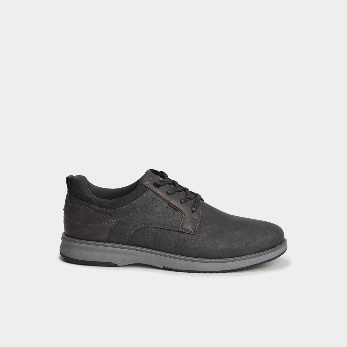 Derbies &agrave; lacets effet similicuir gris homme