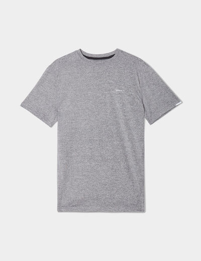 T-shirt technique outdoor léger Trappeur gris clair homme