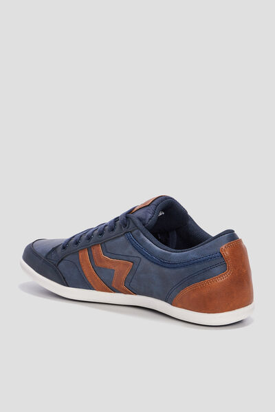 Baskets plates Creeks bleu marine homme
