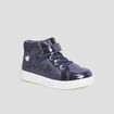 Baskets montantes détails paillettes bleu marine fille