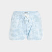 Short de jogging droit bleu femme