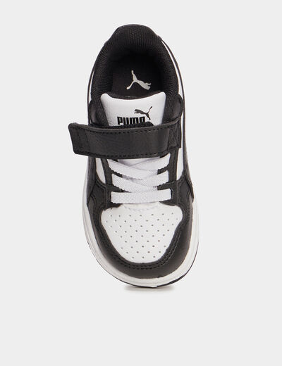 Tennis basses à scratchs Puma noir bébé garçon