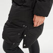 Doudoune longue à capuche noir femme