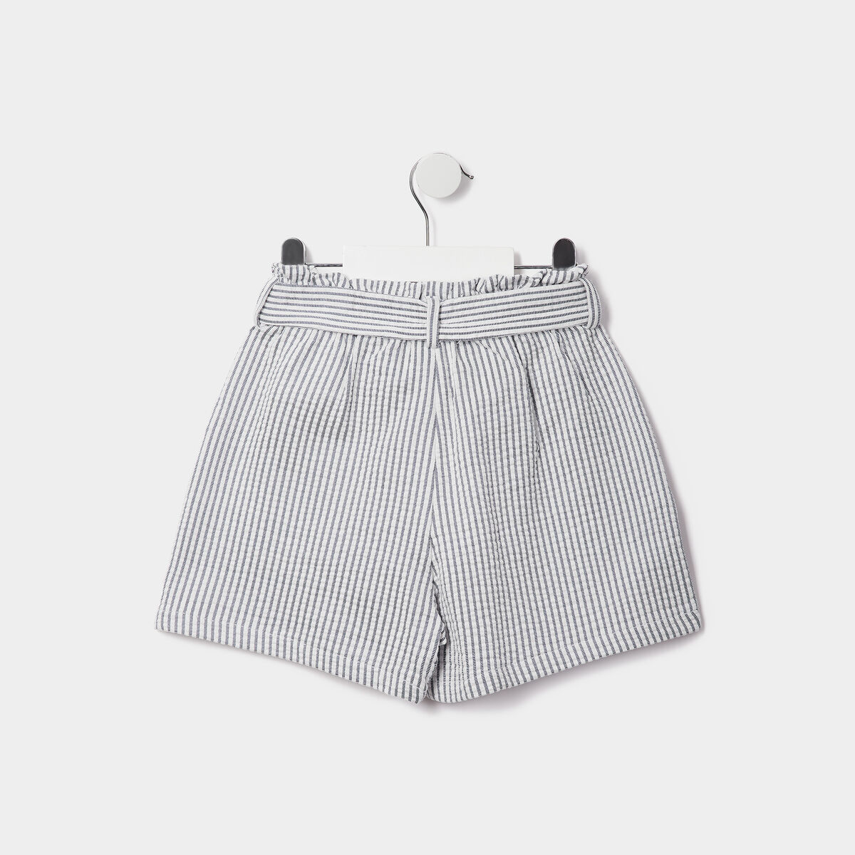 Short slouchy ceinturé taille élastiquée bleu marine fille