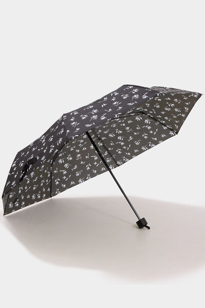 Parapluie compact r&eacute;tractable noir mixte