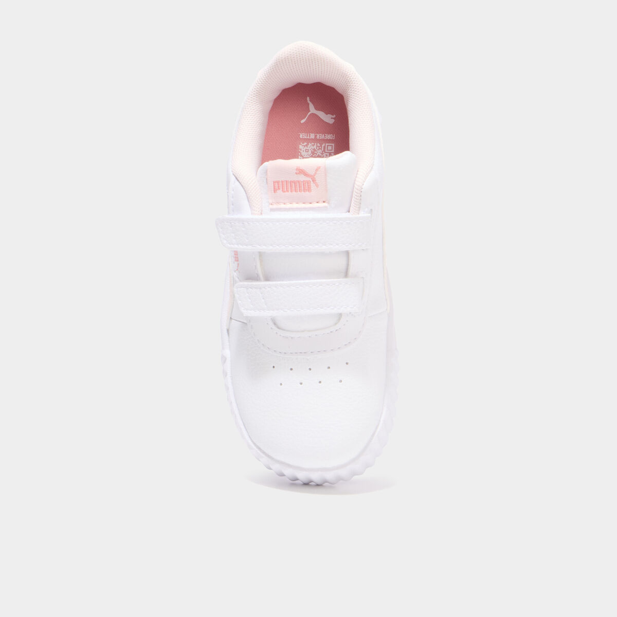 Tennis &agrave; scratchs Puma Carina 3.0 Floral rose clair fille