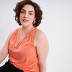 Débardeur sans manches rose corail femme grande taille