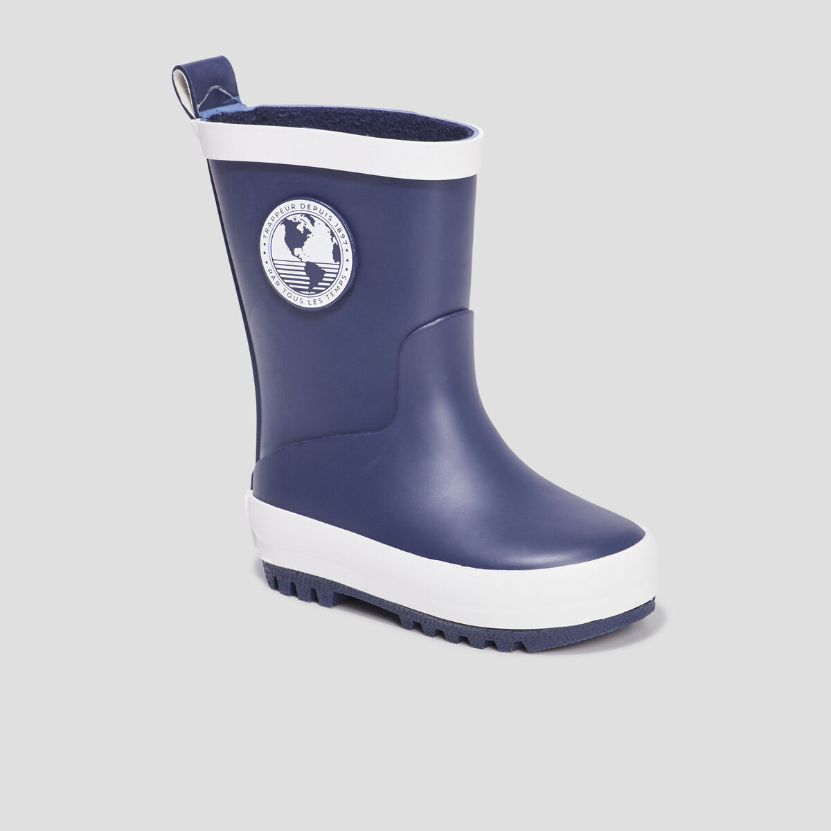 Bottes de pluie Trappeur bleu marine b&eacute;b&eacute; gar&ccedil;on