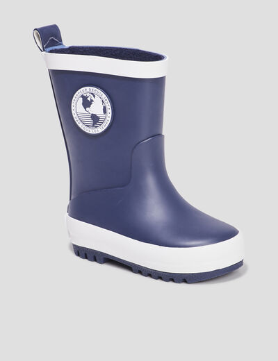 Bottes de pluie Trappeur bleu marine bébé garçon