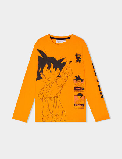 T-shirt manches longues Dragon Ball orange foncé garçon