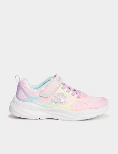 Baskets running lavables Skechers rose clair fille