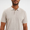 Polo droit manches courtes coton gris homme