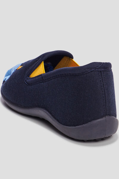 Chaussons sans gêne bleu garçon