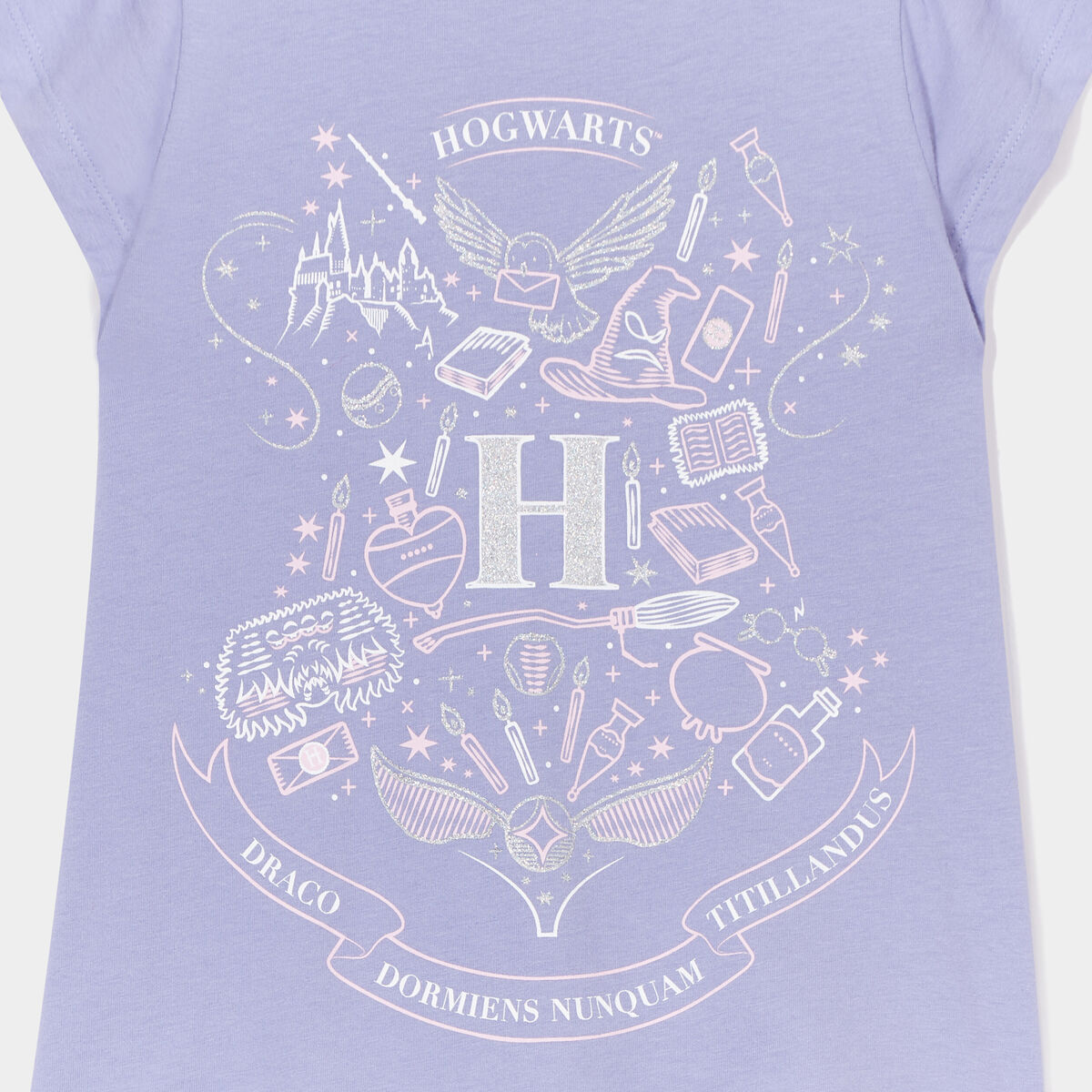 Ensemble pyjama short Harry Potter parme fille