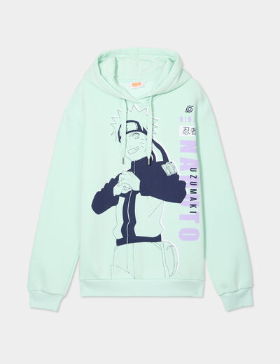 Sweat hoodie à capuche Naruto vert pastel homme