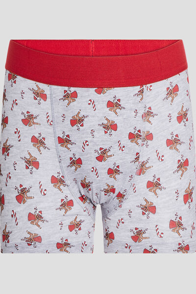 Boxer de Noël gris homme